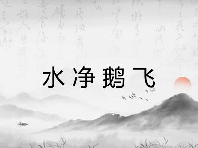 水净鹅飞