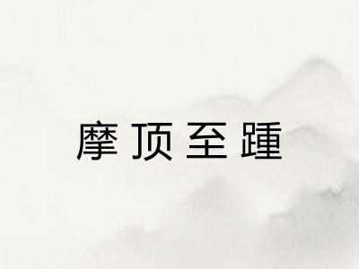 摩顶至踵