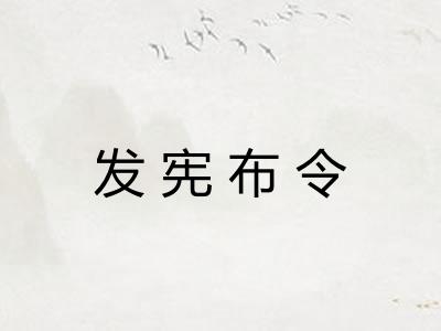 发宪布令