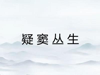 疑窦丛生