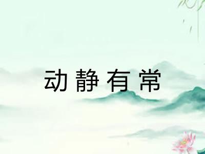 动静有常