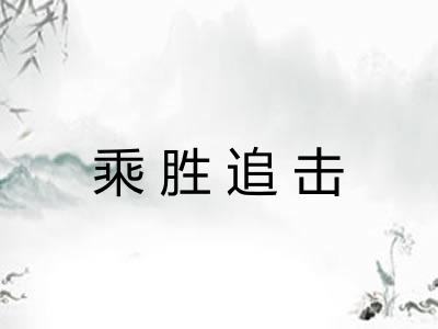 乘胜追击
