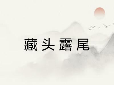 藏头露尾 藏头露尾