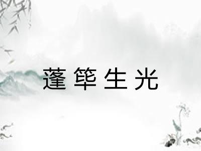 蓬筚生光