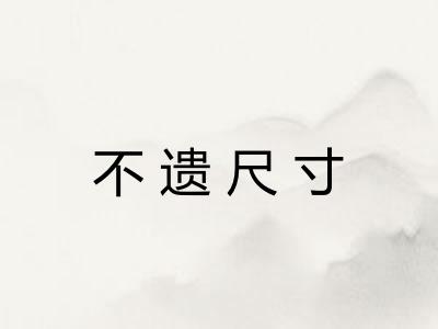 不遗尺寸