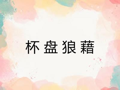 杯盘狼藉