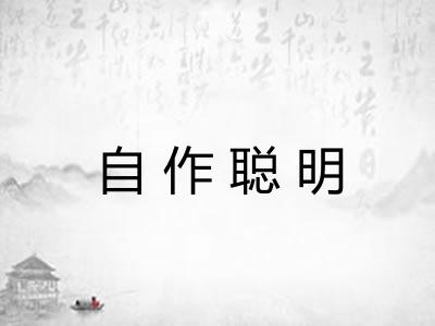 自作聪明