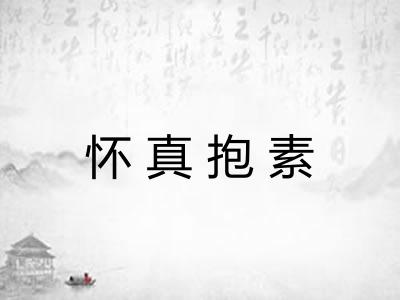 怀真抱素