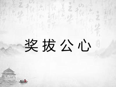 奖拔公心