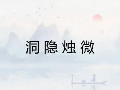 洞隐烛微