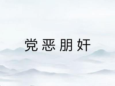 党恶朋奸