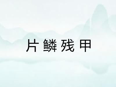 片鳞残甲