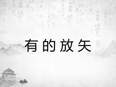 有的放矢