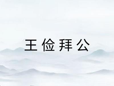 王俭拜公