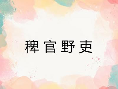 稗官野吏