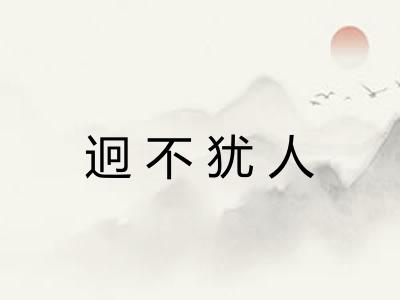 迥不犹人
