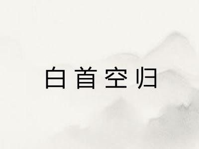 白首空归