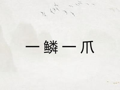 一鳞一爪