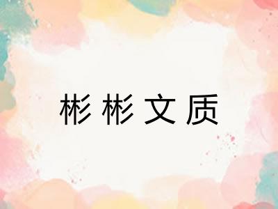 彬彬文质