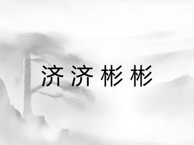 济济彬彬