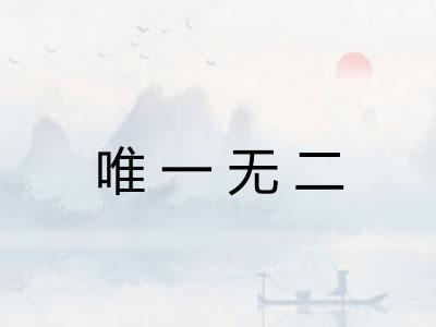 唯一无二