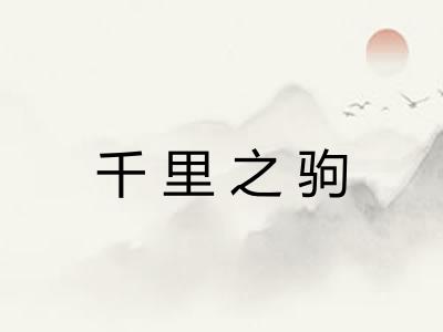 千里之驹