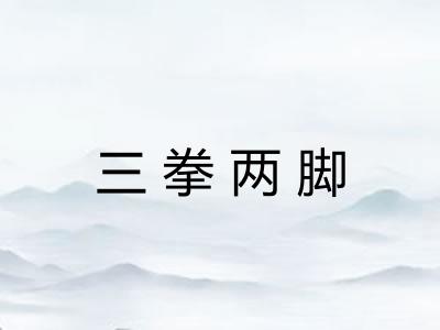 三拳两脚