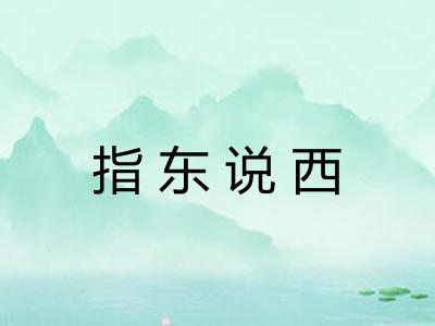 指东说西
