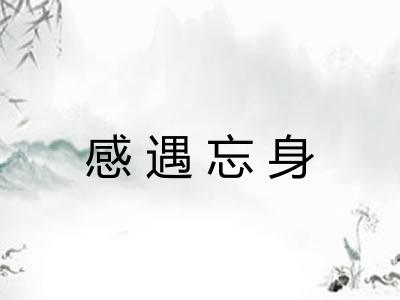 感遇忘身