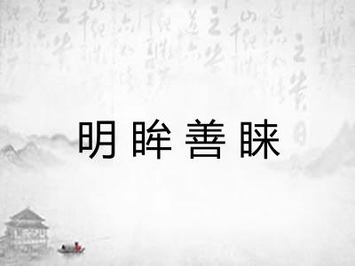 明眸善睐
