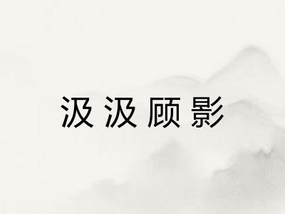 汲汲顾影