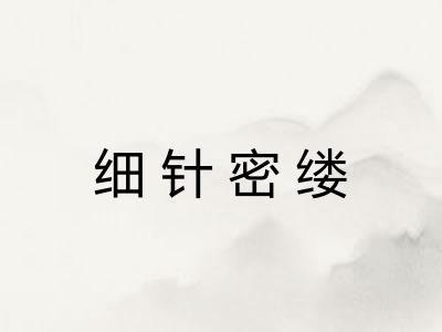 细针密缕
