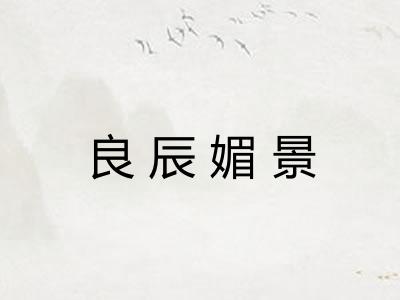 良辰媚景