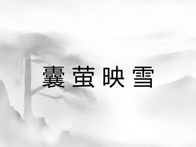 囊萤映雪