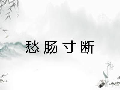 愁肠寸断