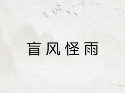 盲风怪雨