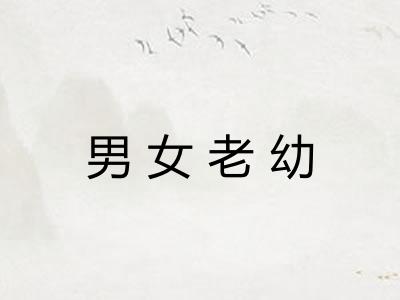 男女老幼
