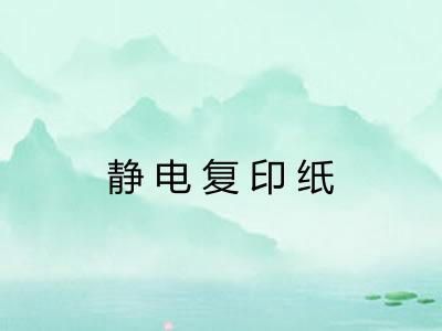 静电复印纸