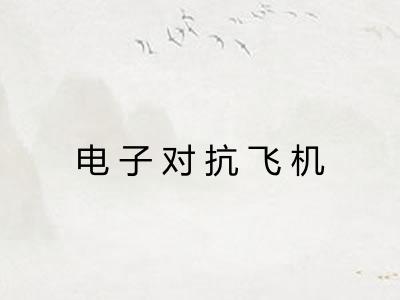 电子对抗飞机